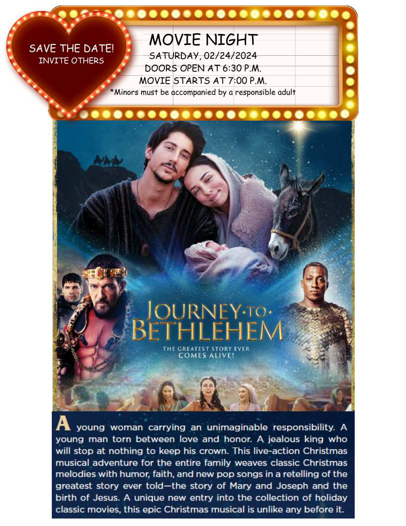 This movie came out for a limited time at theaters Nov 2023.  It's an excellent AA grade movie, in fact, it will remind you of the Disney movies of a past time.  Most of us missed it but now you can see it a WOCC.  Join us for Movie Nite on February 24, 2024 6:30pm.  See you there!