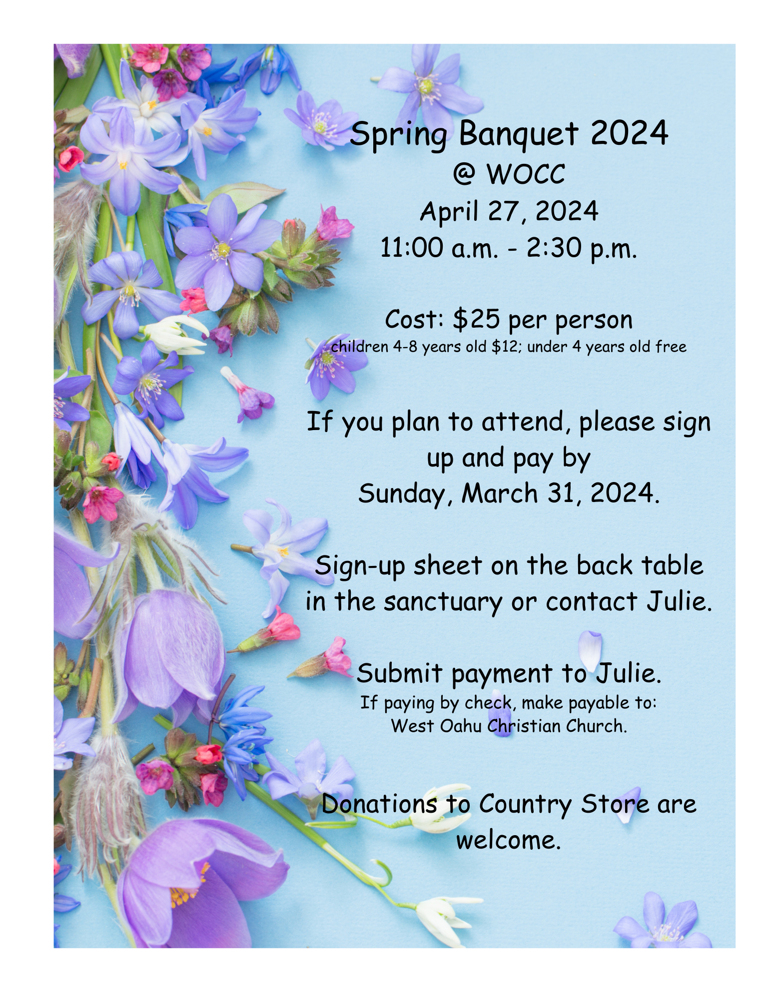 Spring Banquet 2024 Flyer